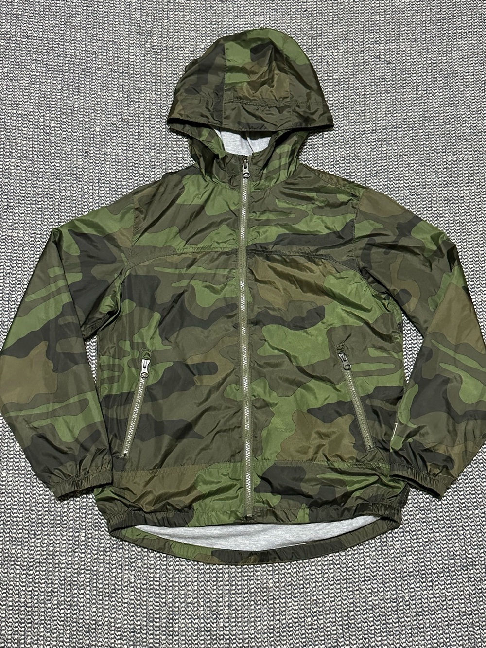 GAP Green Camouflage Hooded Windbreaker